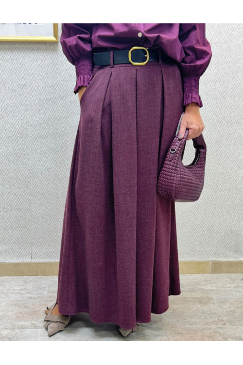 Pantalón paño palazzo