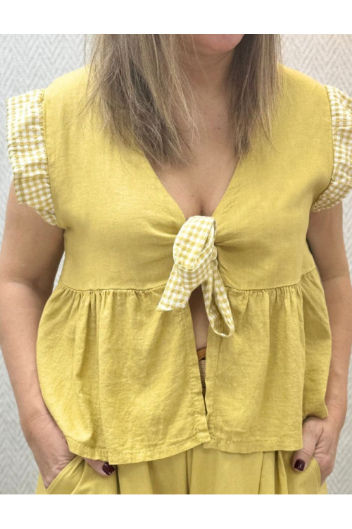Blusa nudo vichy-