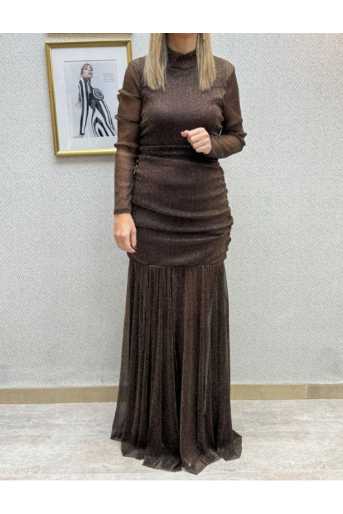 Vestido choco lurex