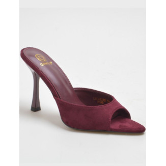 Tacón mule burdeos