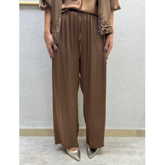 Pantalon saten camel