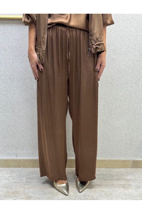 Pantalon saten camel