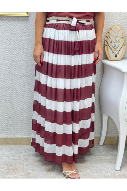 Falda Navy seda