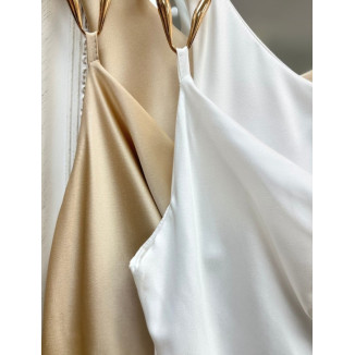 Vestido saten hebilla