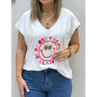 Camiseta pico cara-