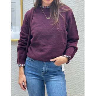 Jersey cuello flor over