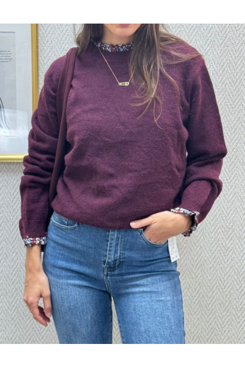 Jersey cuello flor over