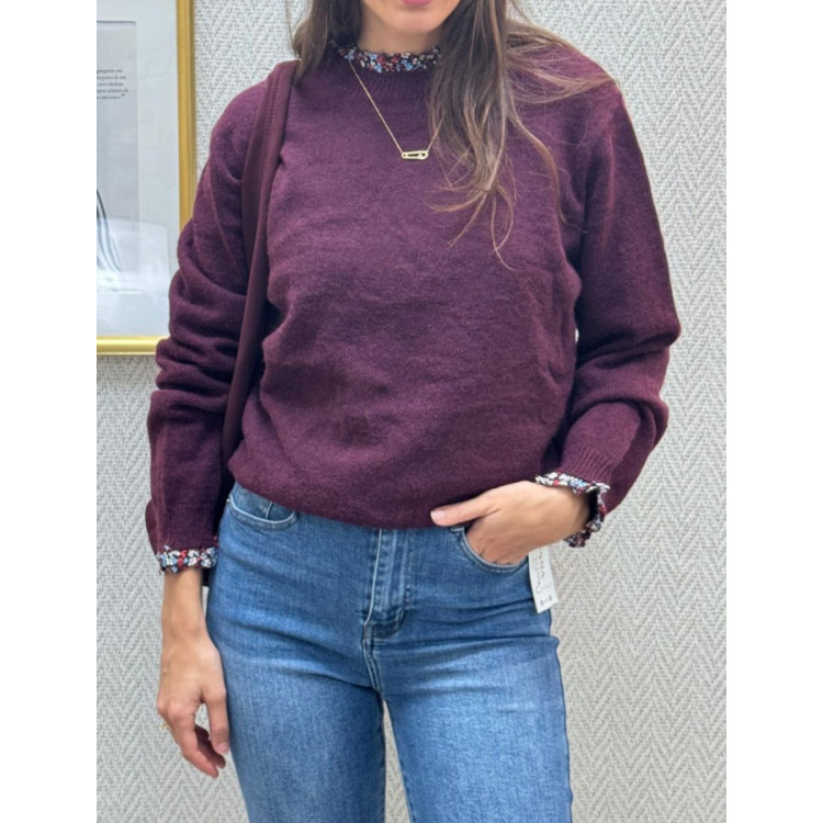 Jersey cuello flor over