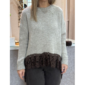 Jersey encaje frontal over