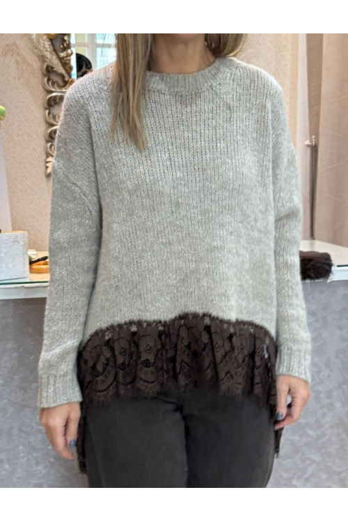 Jersey encaje frontal over