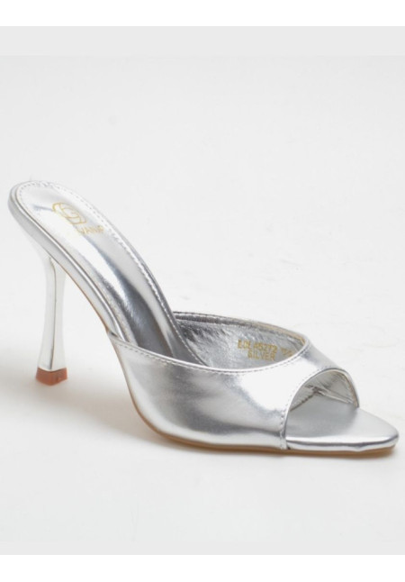 Tacón mule plata