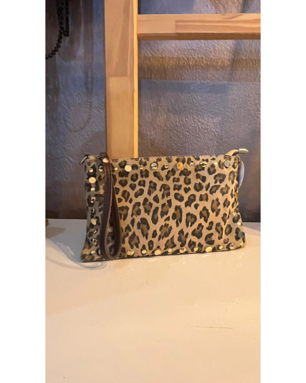 bolso print tachas-