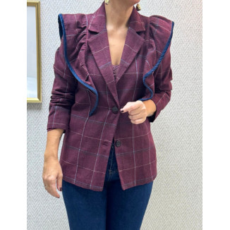 Blazer cuadros volantes 