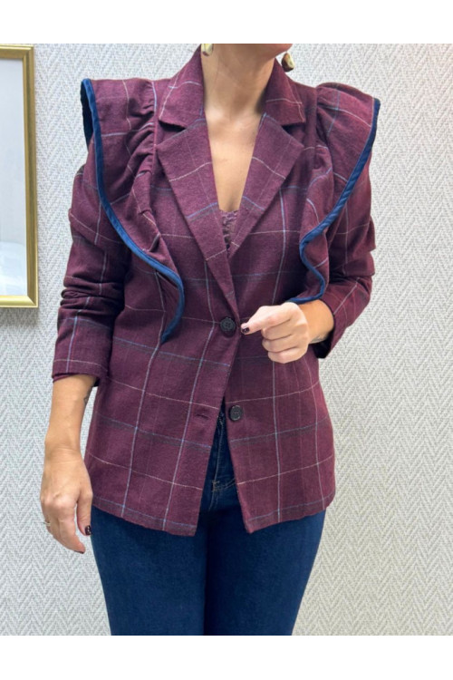 Blazer cuadros volantes 