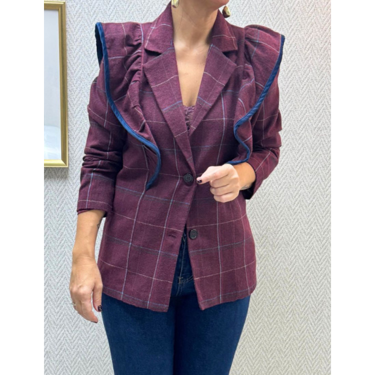 Blazer cuadros volantes 