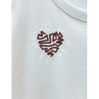 camiseta corazon lente