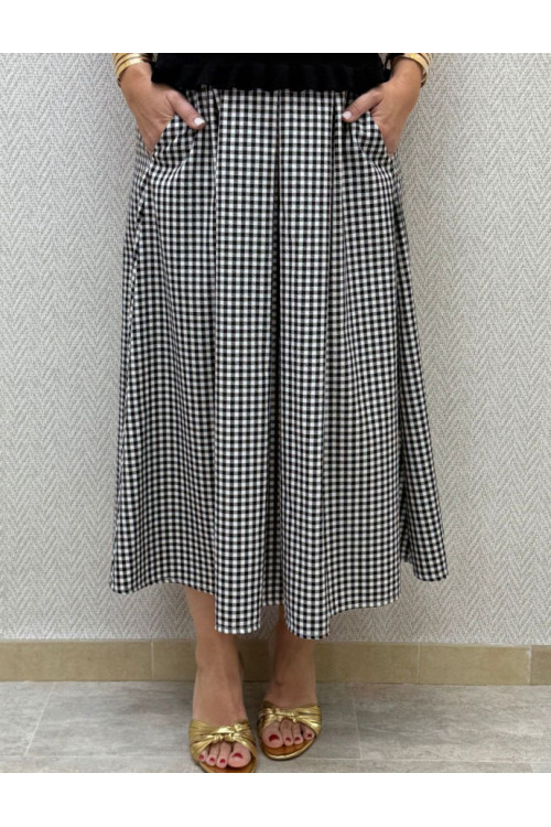 Falda vichy cinturon