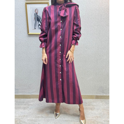 Vestido lazada rayas