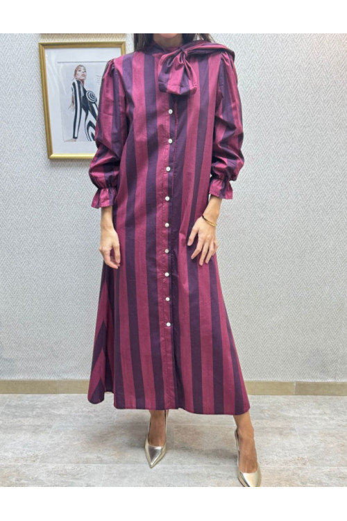 Vestido lazada rayas