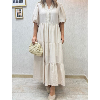 Vestido canastero puntilla