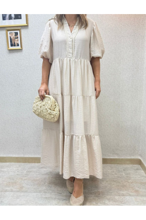 Vestido canastero puntilla
