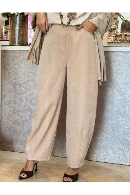 Pantalón globo stras 