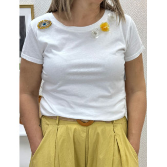 Camiseta ojo flor-