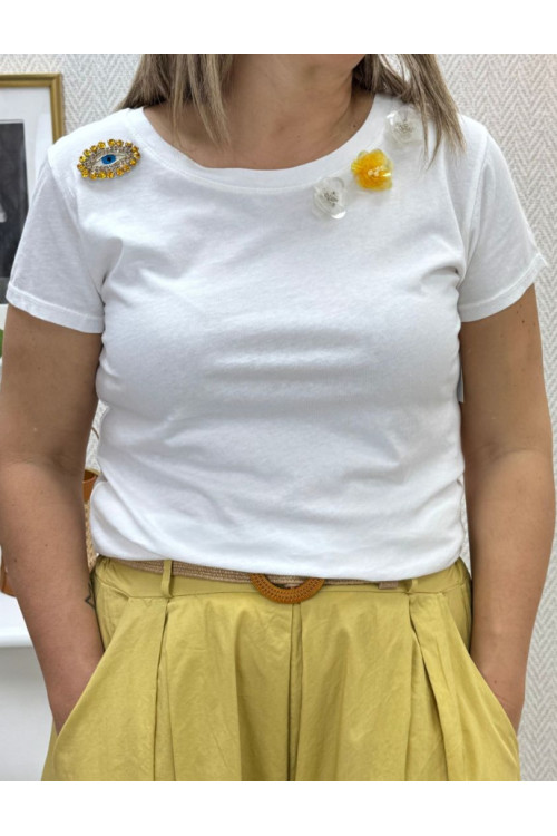 Camiseta ojo flor-