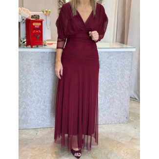 Vestido tul fruncido