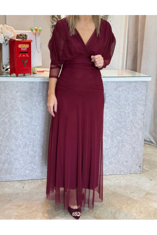 Vestido tul fruncido