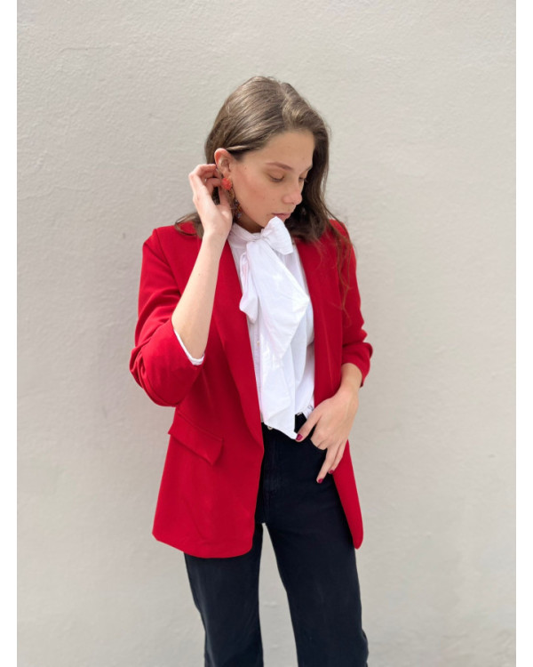 Blazer fruncida Roja