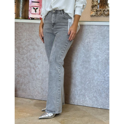 Vaquero gris claro wide leg
