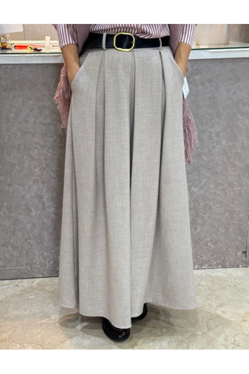 Pantalón paño palazzo