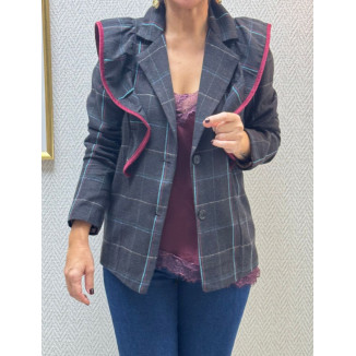 Blazer cuadros volantes 