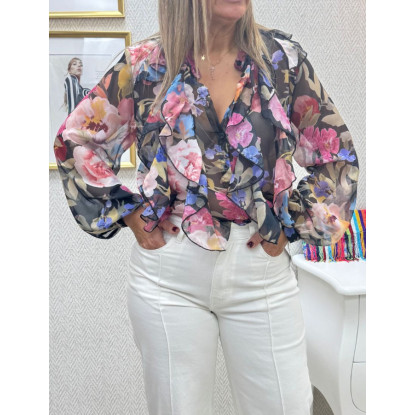Camisa gasa chorrera