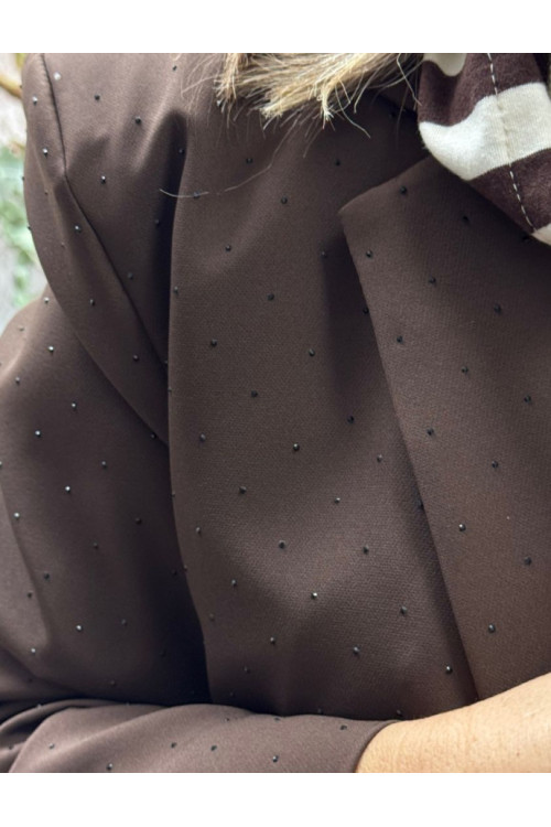 Blazer strass choco