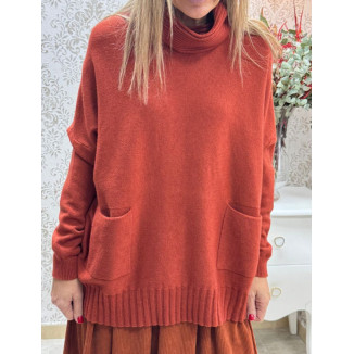 Jersey cuello canale bolsillos