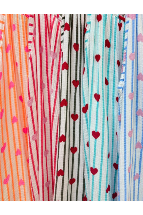 Vestido bambula corazones