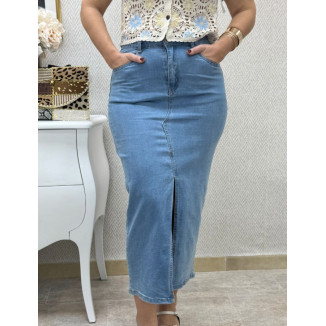 Falda denim basic-