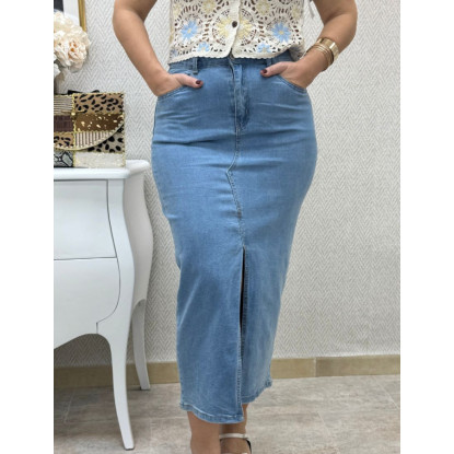 Falda denim basic-