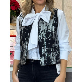 Chaleco lurex acolchado