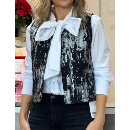 Chaleco lurex acolchado