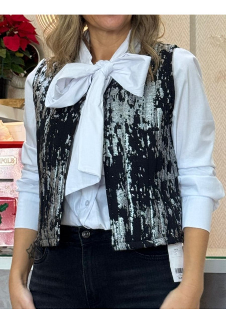 Chaleco lurex acolchado