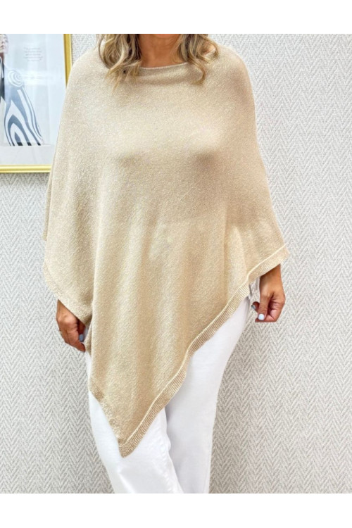 Poncho pico lurex
