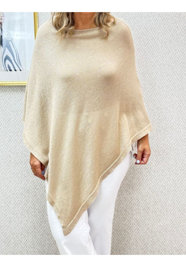 Poncho pico lurex