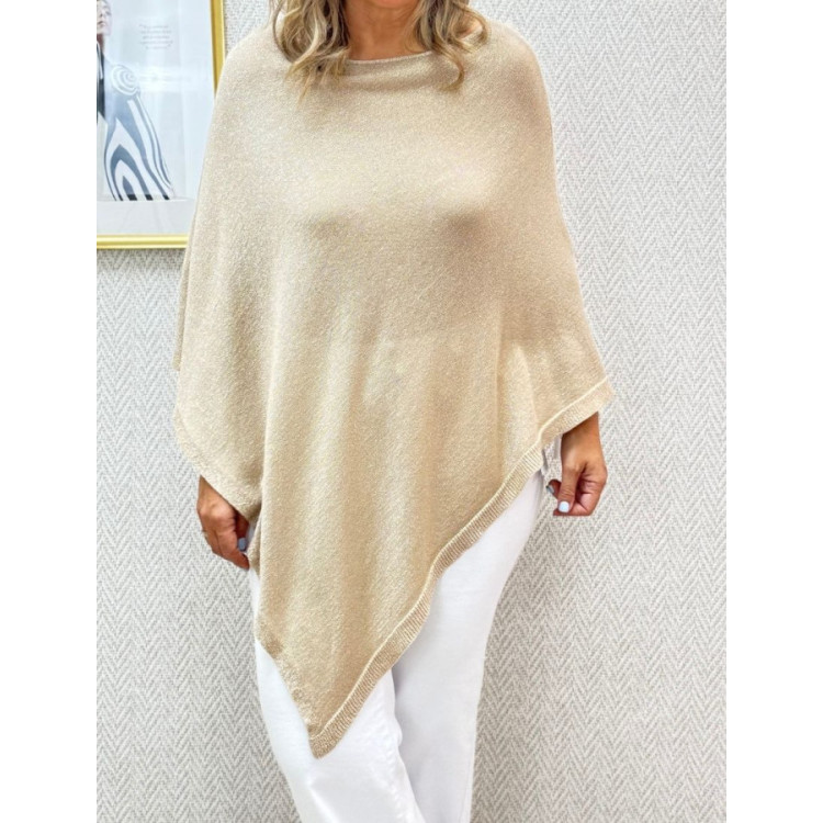 Poncho pico lurex