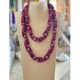 Collar cuentas morado