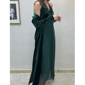 vest estola verde-