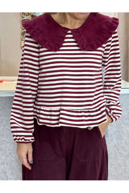 Cami M/L rayas babero pana 