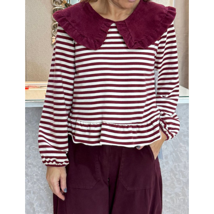 Cami M/L rayas babero pana 